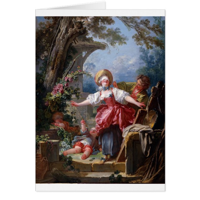 Blind-Man's Bluff by Jean-Honore Fragonard Cards (Front)