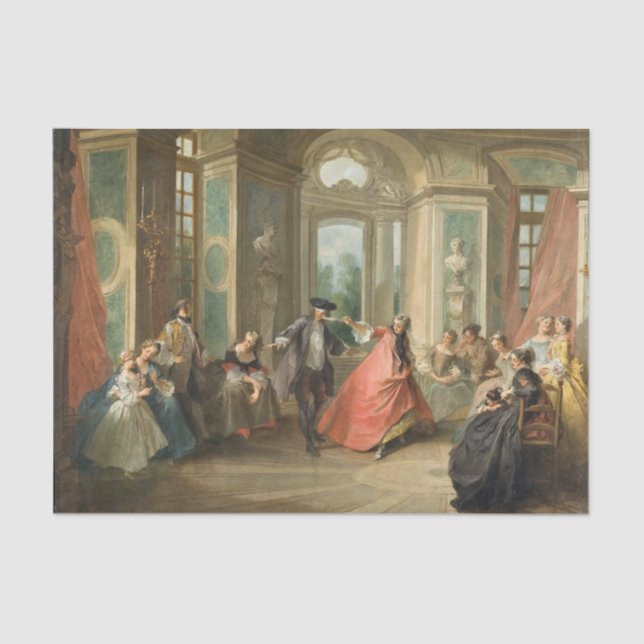 Blind Man's Buff by Nicolas Lancret Tissue Paper (Front)