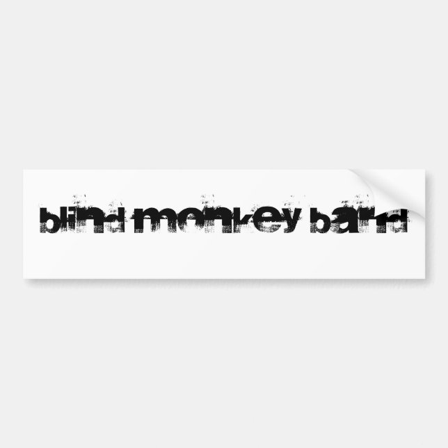 Blind Monkey Band Bumper Sticker (Front)