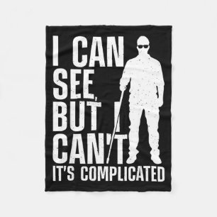 Blind Person Art For Men Women Blind People Sight  Fleece Blanket