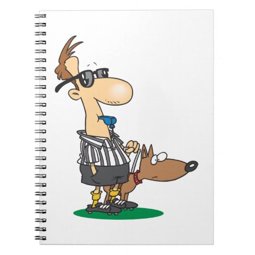 Blind Referee Blowing A Whistle Notebook