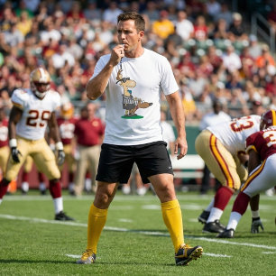 Blind Referee with Guide Dog Sports Humor T-Shirt