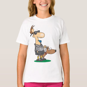 Blind Referee with Guide Dog Sports Humor T-Shirt