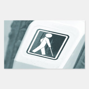 Blind sign design rectangular sticker