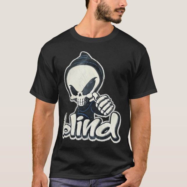Blind Skateboards Skeleton Hook Ups Skate Hookups T-Shirt (Front)