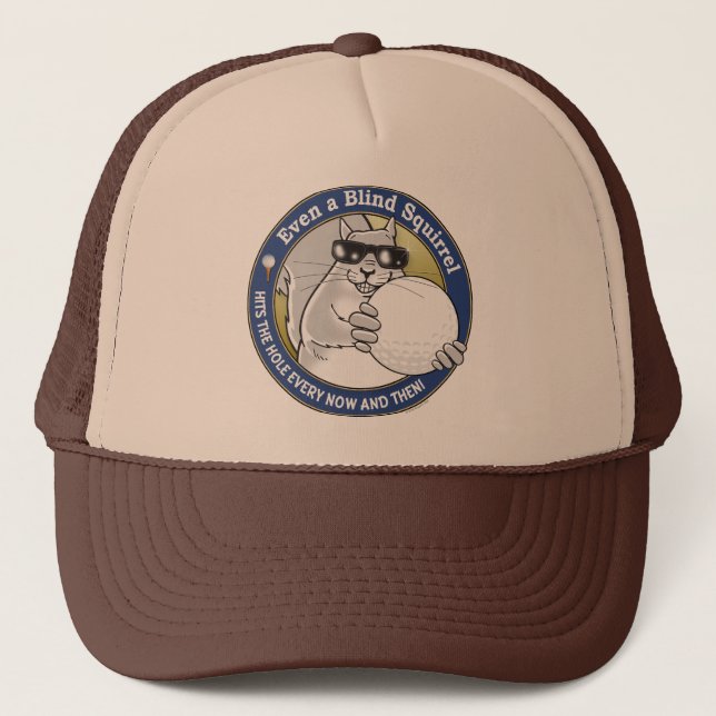 Blind Squirrel Golf Trucker Hat (Front)