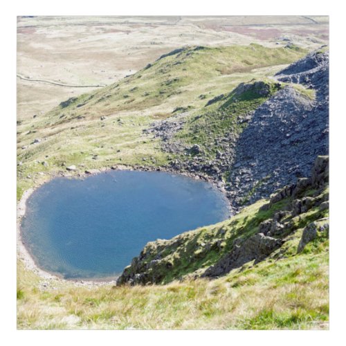 Blind Tarn Dow Crag Lake District Postcard Cushion Acrylic Print