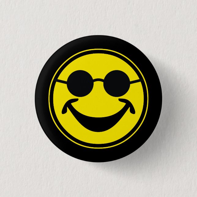 Blind yellow + your backg. & ideas pinback button (Front)
