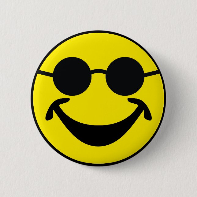 Blind yellow + your backg. & ideas pinback button (Front)