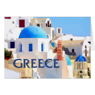 Blinding White Buildings in Greece Cards