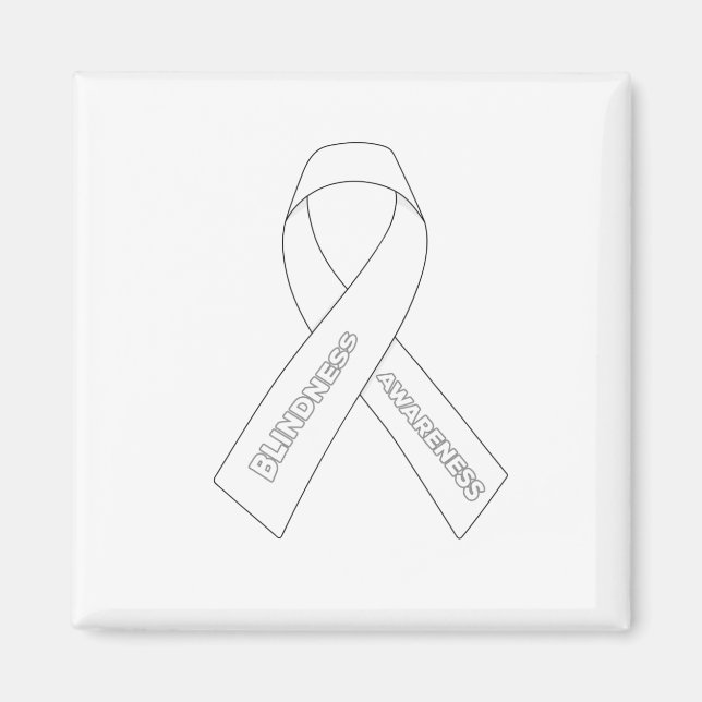 Blindness Awareness Ribbon Magnet (Front)