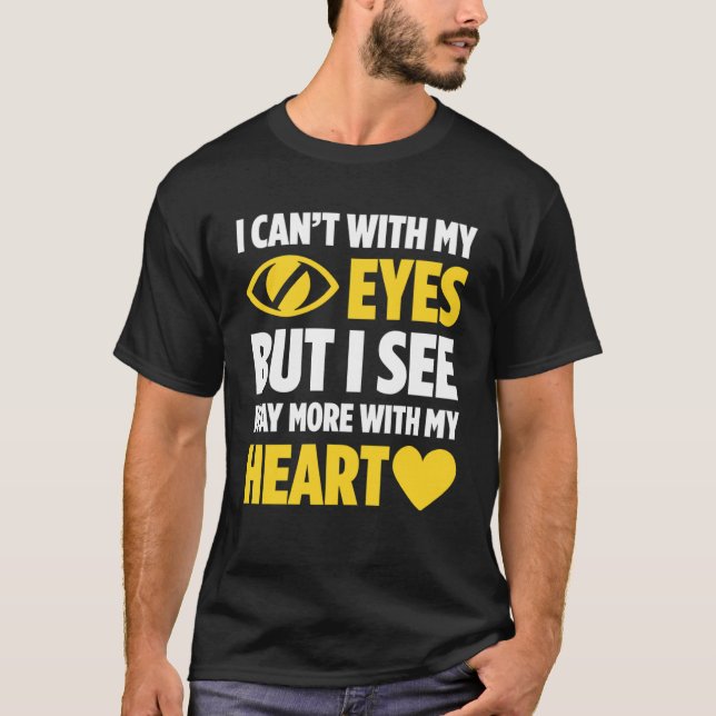 Blindness For Blind People Blind Person Braille Re T-Shirt (Front)