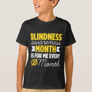 Blindness For Blind People Blind Person Braille Re T-Shirt