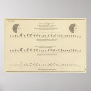 Blindness, Statistical US Lithograph 1870 Poster