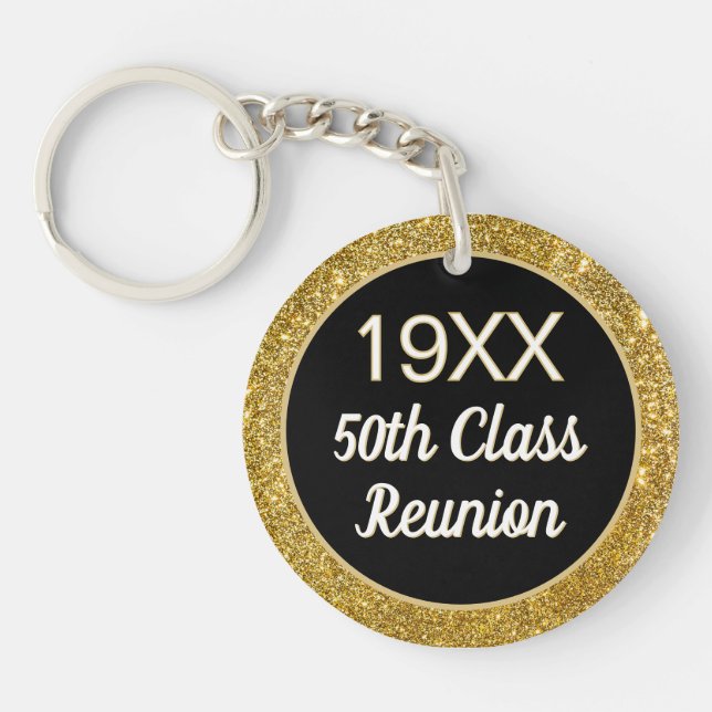 Bling!! 50th Class Reunion Keychain (Front)