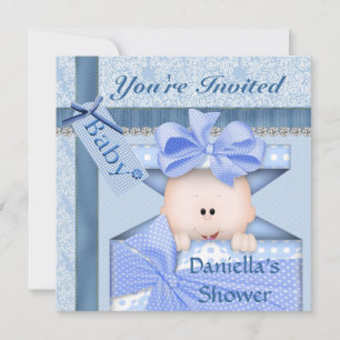 Bling & ADORABLE Baby Shower Invitation BOY