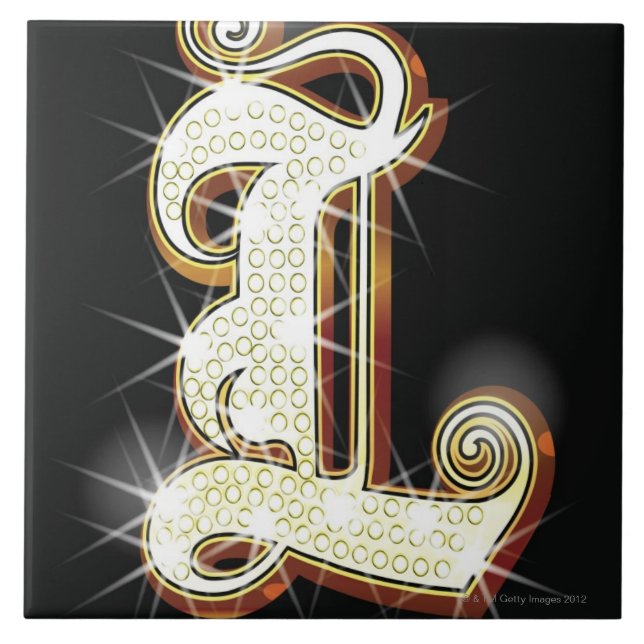 Bling alphabet L Tile (Front)