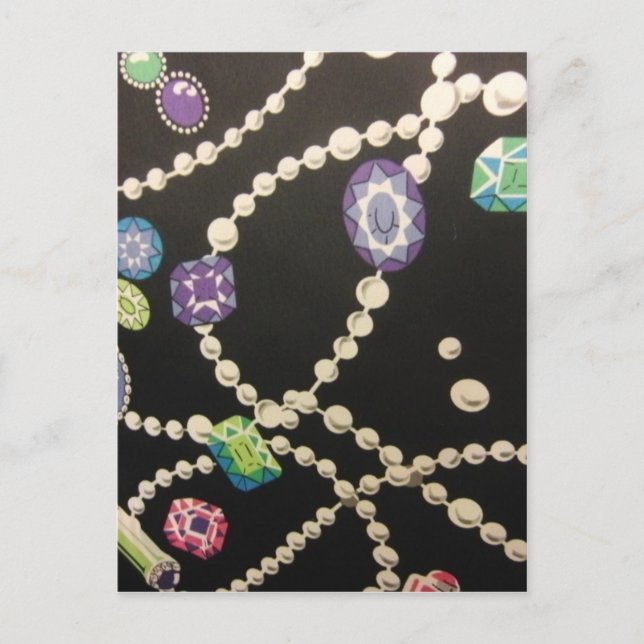 Bling and Pearls Postcard (Front)