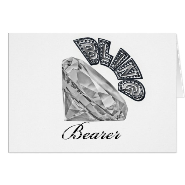 Bling Bearer Wedding Gift Cards (Front Horizontal)