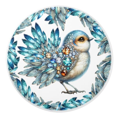 Bling Birds Theme  Ceramic Knob