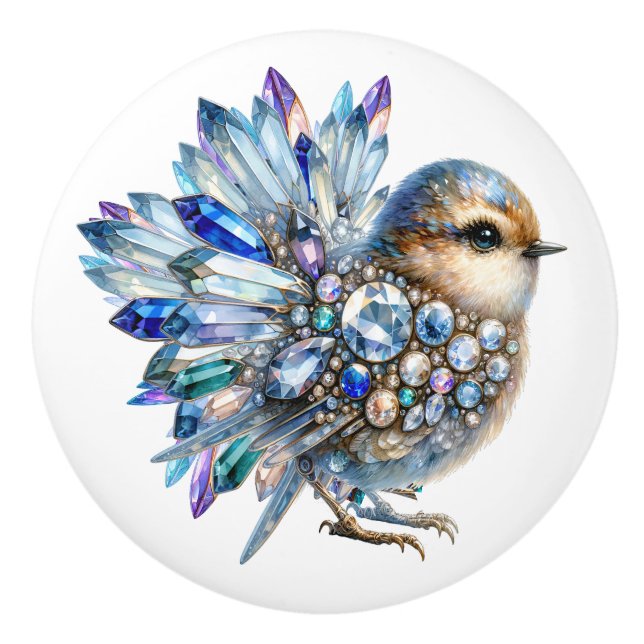 Bling Birds Theme  Ceramic Knob (Front)