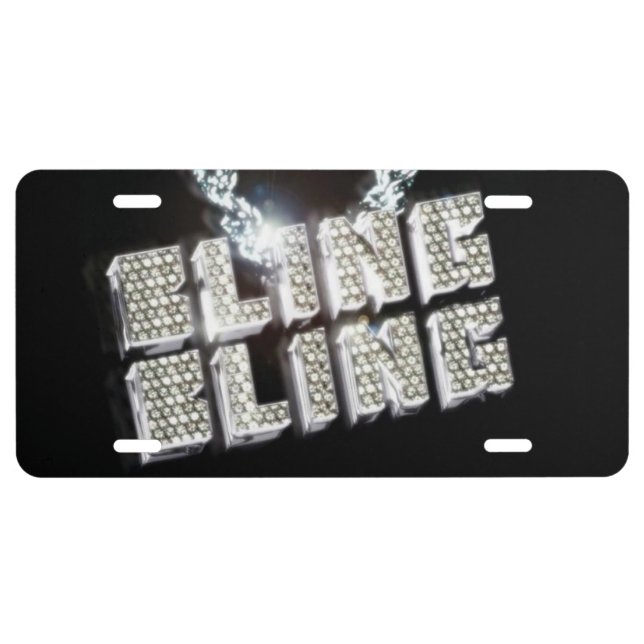 Bling, Bling Aluminum License Plate (Front)