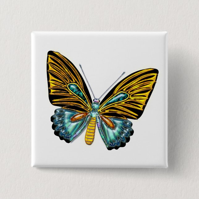 Bling Bling Butterfly Pinback Button (Front)