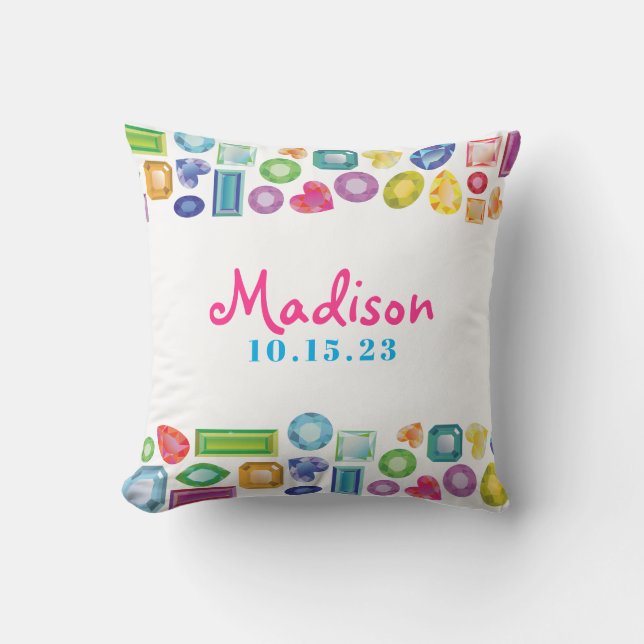 BLING BLING Gemstone Background  Party Pillow (Front)