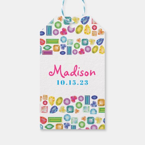 BLING BLING Gemstone Birthday Bat Mitzvah Gift Gift Tags