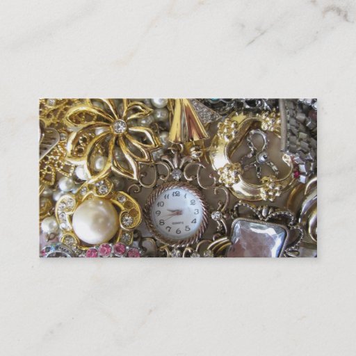 Customizable bling bling jewelry collection business card