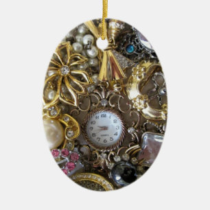 bling bling jewelry collection ceramic ornament
