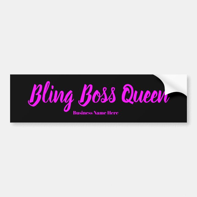 Bling Boss Queen Bumper Sticker (Front)