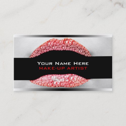Bling Business Cards For Make-Up Artists