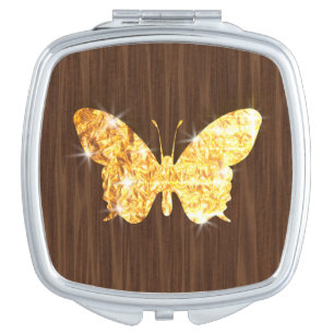 Bling Butterfly Compact Mirror