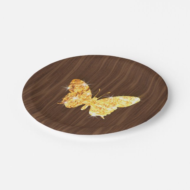 Bling Butterfly Paper Plates (Angled)