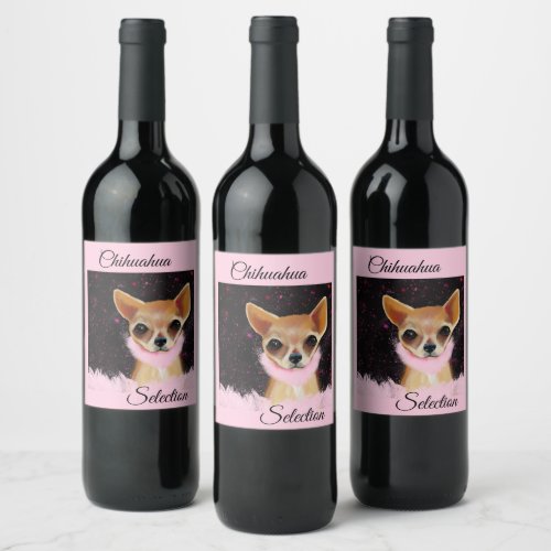 Bling Chihuahua        Wine Label