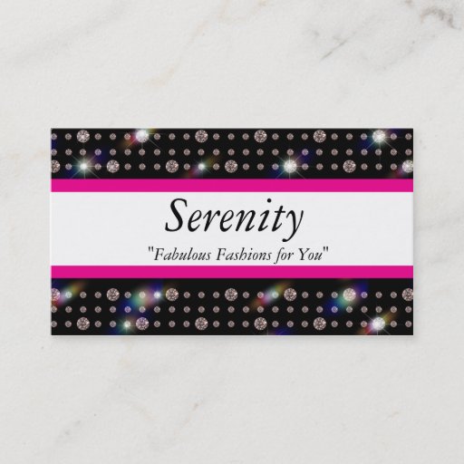 Customizable Bling Diamond 100 Business Card