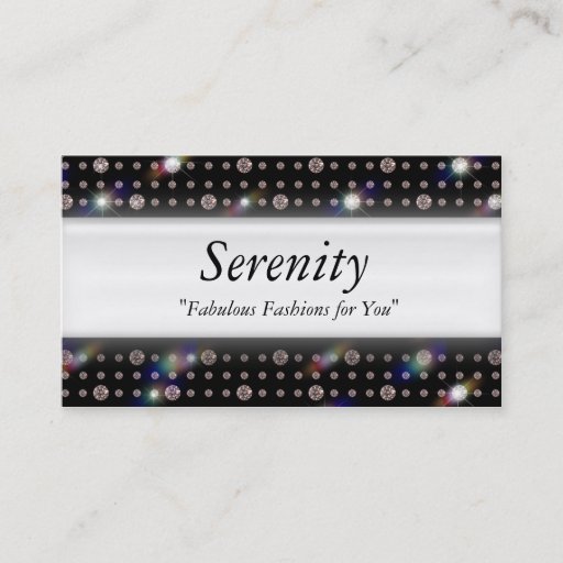 Customizable Bling Diamond 100 Business Card Template