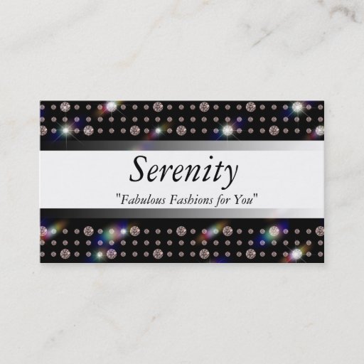 Customizable Bling Diamond 200 Business Card Templates