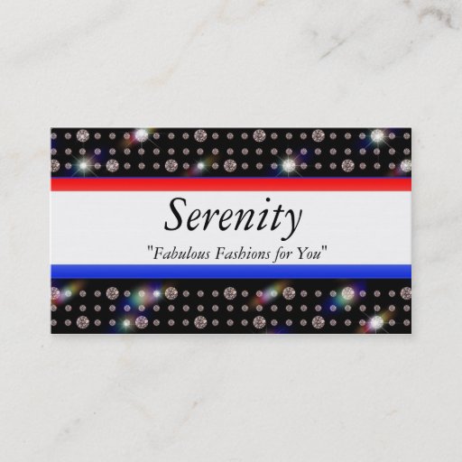 Customizable Bling Diamond America E1600 Business Card Templates