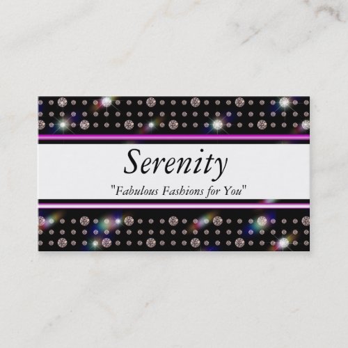 Bling Diamond Deep Purple E200 Business Card Templates