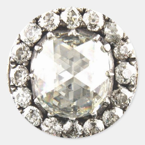 Bling Diamond Rhinestone Vintage Costume Jewelry Classic Round Sticker