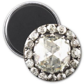Bling Diamond Rhinestone Vintage Costume Jewelry Magnet by PrintTiques at Zazzle