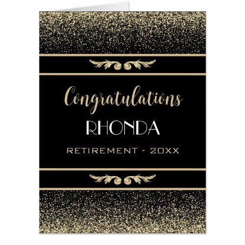 Bling! Giant, Custom Congrats Retiree Card