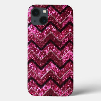 Bling Glam Girly Glitter Sparkle Chevron iPhone 13 Case