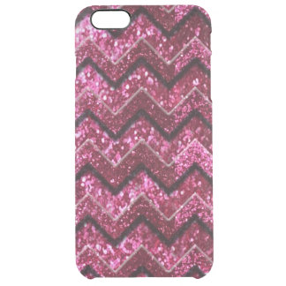Bling Glam Girly Glitter Sparkle Chevron Clear iPhone 6 Plus Case