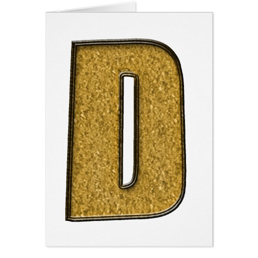 Bling Gold D Cards (Front)