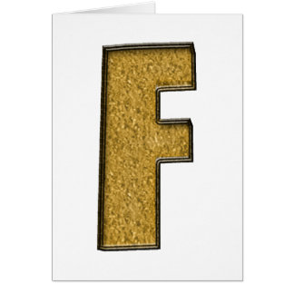 Bling Gold F Cards