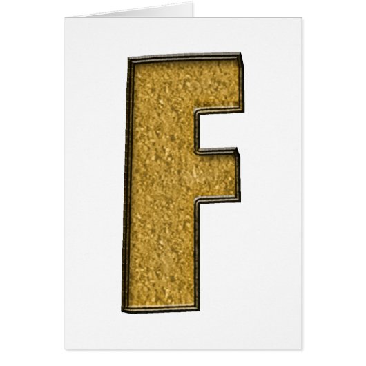 Bling Gold F Cards (Front)