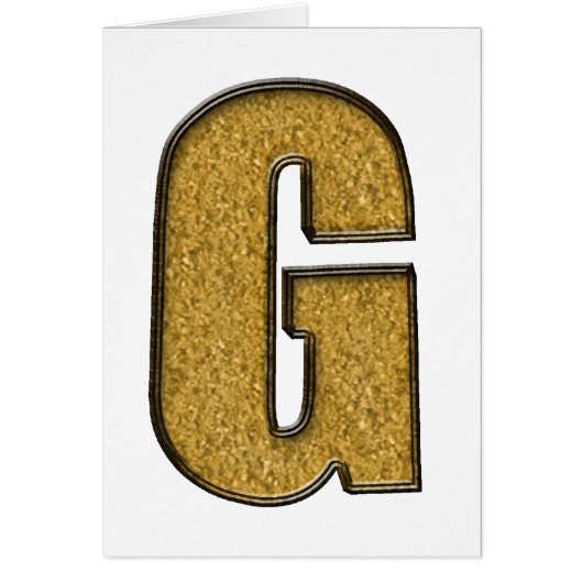 Bling Gold G Cards (Front)